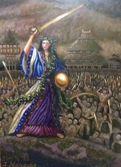 Artist's depiction of the legendary Japanese Queen Himiko