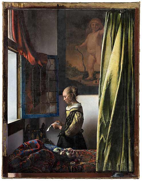 Girl Reading a Letter at an Open Window (around 1657-59) after its restoration restoration © Gemäldegalerie Alte Meister, SKD, Photo: Wolfgang Kreische