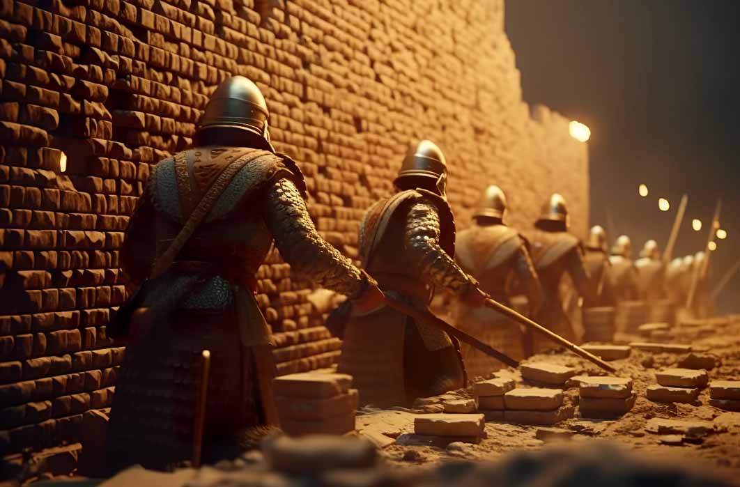 Roman legionaries building a defense wall (Travel Drawn/ Abode Stock)