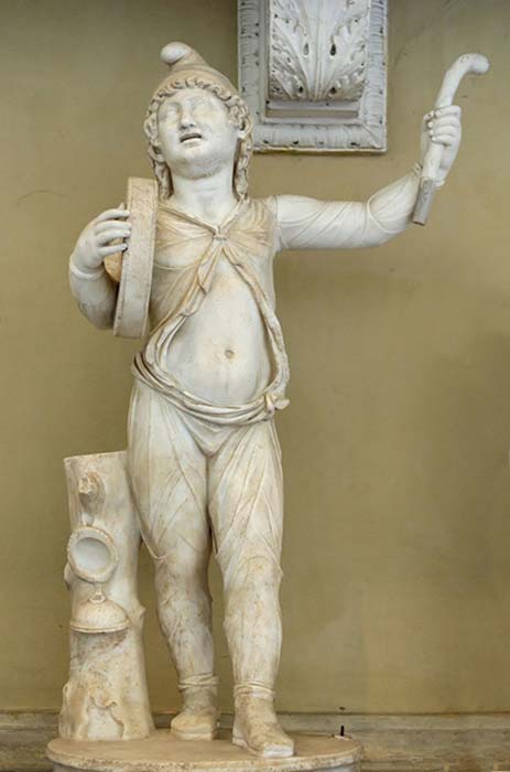 Roman Imperial Attis wearing a Phrygian cap and performing a cult dance. (Public Domain)