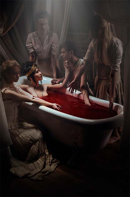 Rumors say Bathory would bathe in the blood of her victims. (FlexDreams / Adobe Stock)