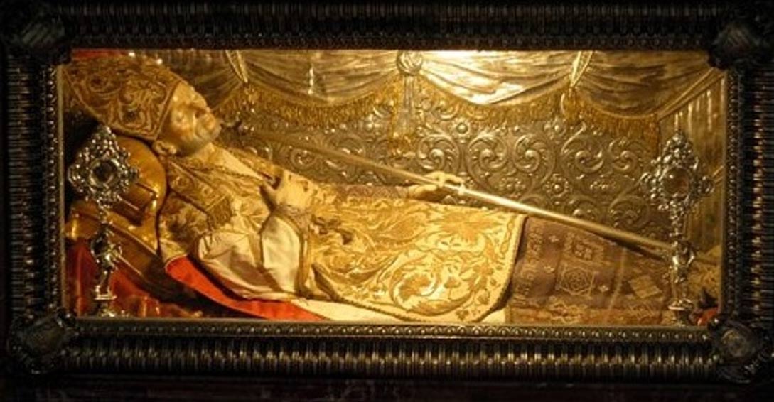 The body of Saint Alphonse Mary of Liguori, found to be incorrupt by the Catholic Church.
