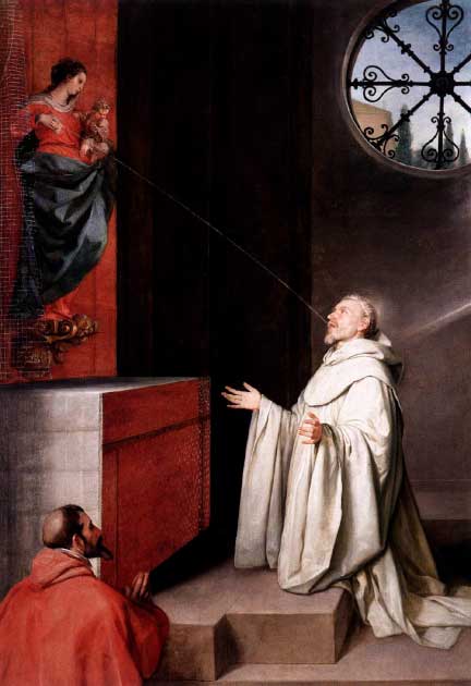San Bernardo y la Virgen de Alonso Cano. (Dominio publico)