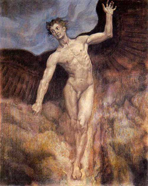 Sascha Schneider, "Icarus" (1906). (Public domain)