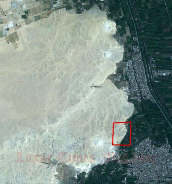 Satellite Image showing the location of the El-Lisht site.