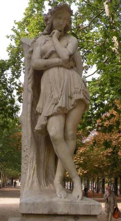 Sculpture of Veleda at Jardin du Luxembourg.