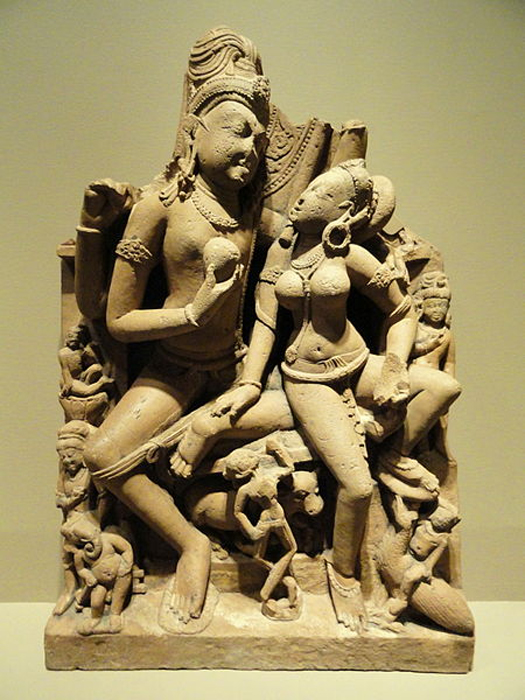 Shiva and Parvati, Gurjara-Pratihara Dynasty of Kannauj, Uttar Pradesh, India, 9th to early 10th century - Nelson-Atkins Museum of Art. (CC0)