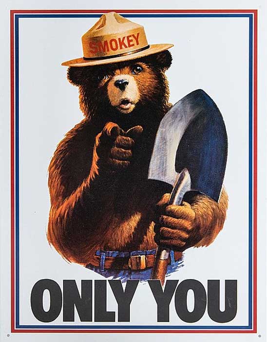 Smokey the bear. (Public Domain)