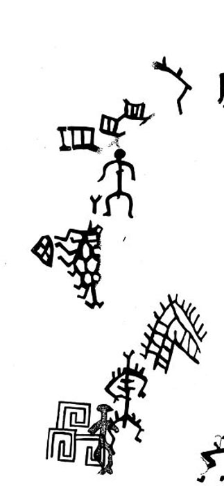 Some of the Ural pictograms showed strange people and strange shapes that some think suggests extraterrestrial interactions. (Данила Дубровский / CC BY-SA 3.0)
