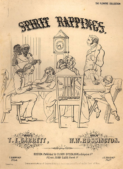 Une chanson de 1853 intitulée «Spirit Rappings» a cherché à capitaliser sur la popularité croissante du spiritisme au 19e siècle. (Ras67 / domaine public)