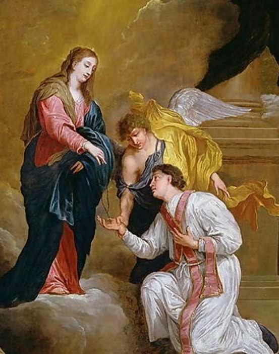 St. Valentine kneeling. David Teniers III (Public Domain)