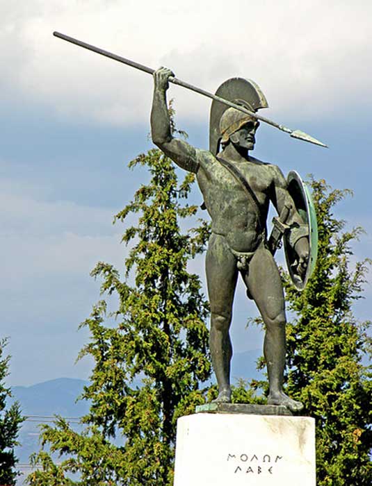 Statue of Leonidas I at Thermopylae.