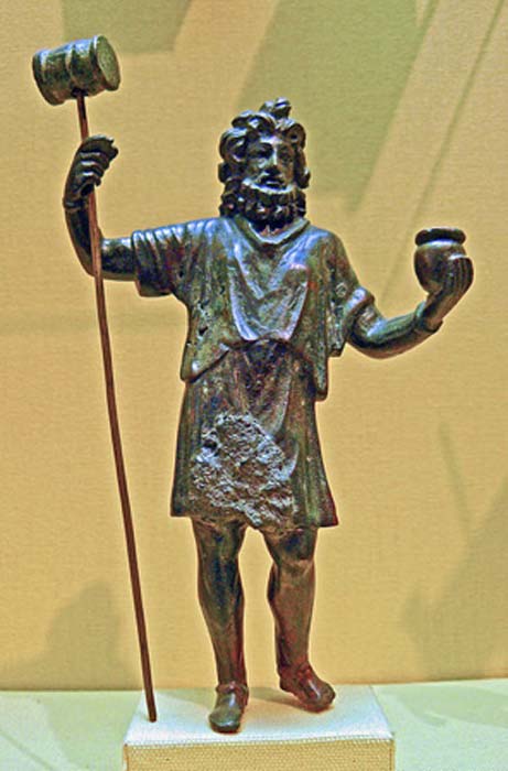 Statue of Sucellos, Bouches-du-Rhône, France. (CC BY-SA 3.0) Dagda and his Counterpart Sucellos