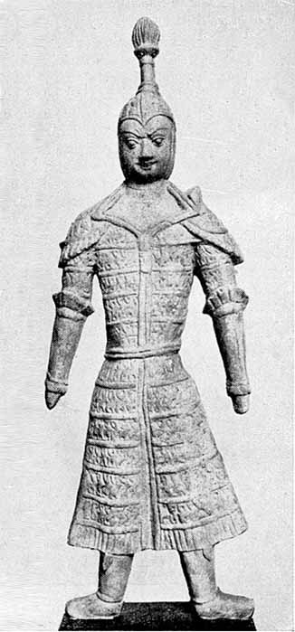 Statuette of an armored Turkic soldier (eighth century) (Public Domain)