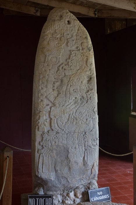 Stela 31 is the single most important historical text from Tikal. It describes the arrival of Siyah K’ak’ in 378 AD. (Greg Willis / CC BY-SA 2.0)