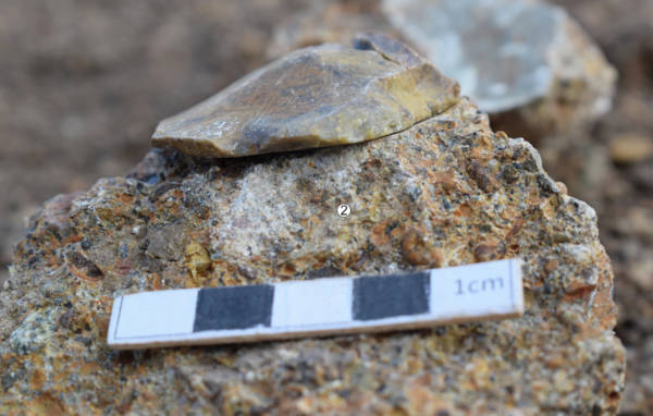 One of the Early Pleistocene stone artifacts found at Calio, Sulawesi.