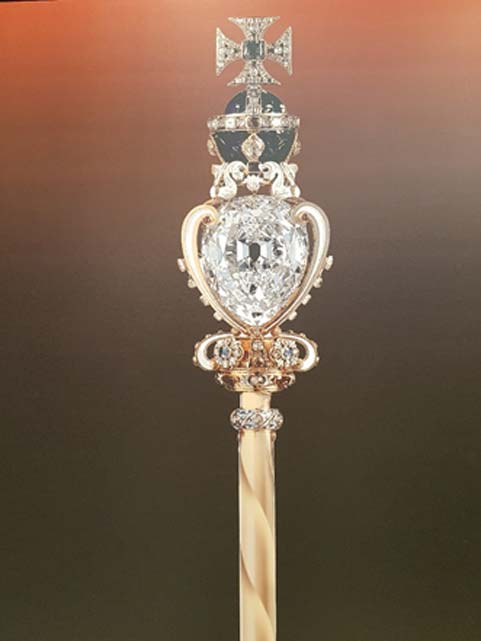 The Cullinan I / Star of Africa, set in the Imperial Sceptre of Britain (Cullinan Mine Archives)