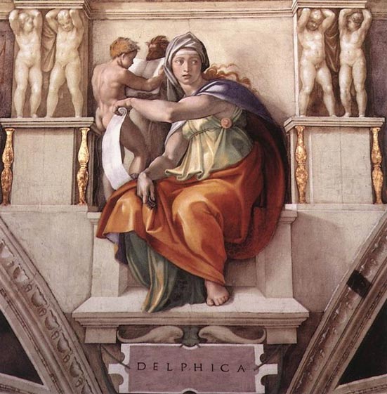 The Delphic Sibyl. (1509) By Michaelangelo. Sistine Chapel, Vatican City.