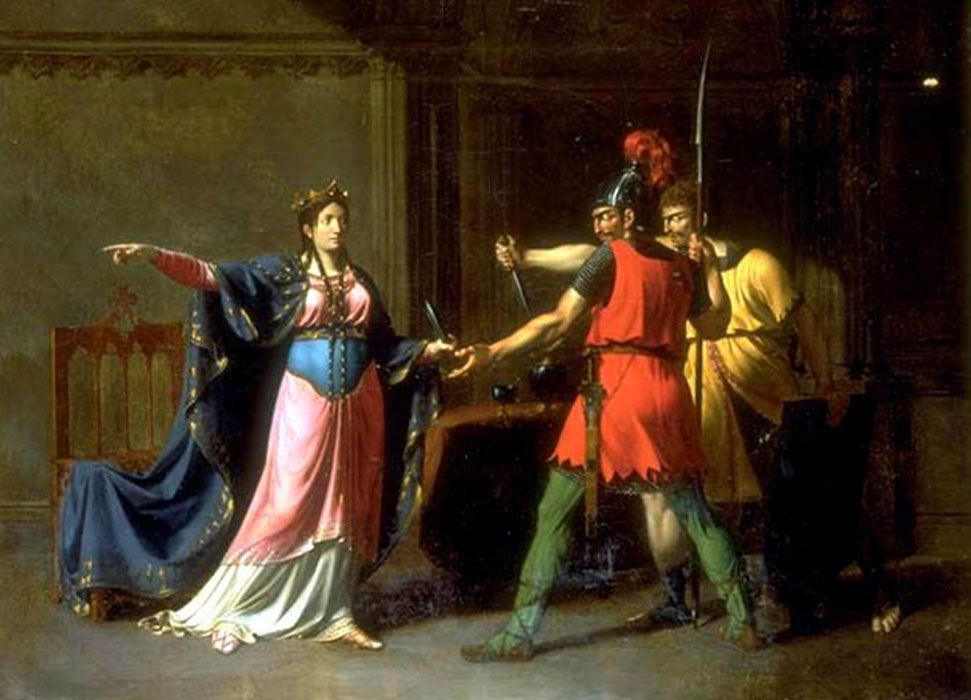Frédégonde armant les meurtriers de Sigebert (Fredegund and the assassins of Sigebert) by Emmanuel Herman Joseph Wallet 