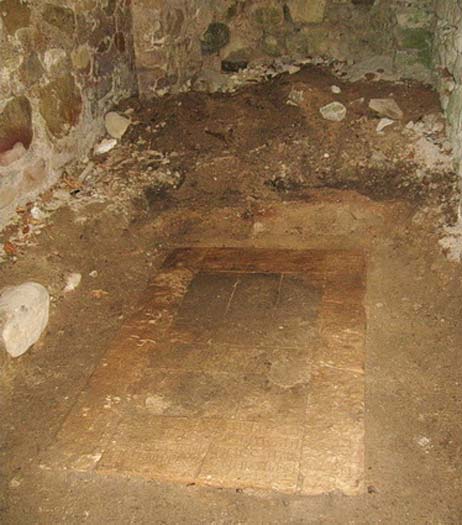 The burial place was unearthed in the southern section of the monastery. (Credit: Cultural Heritage Agency)