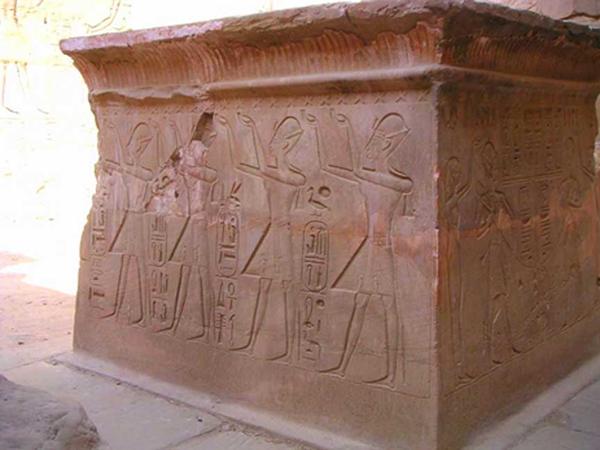 The repository of the sacred barque of the deity Khonsu constructed by Ramesses III. Karnak Temple. (Image: Neithsabes)