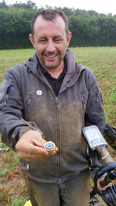 The ring was found by amateur metal detectorist, Jason Massey. (Image: Jason Massey)