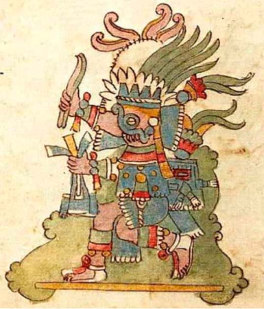 Tlaloc, from Codex Rios p. 20R. (Public Domain)