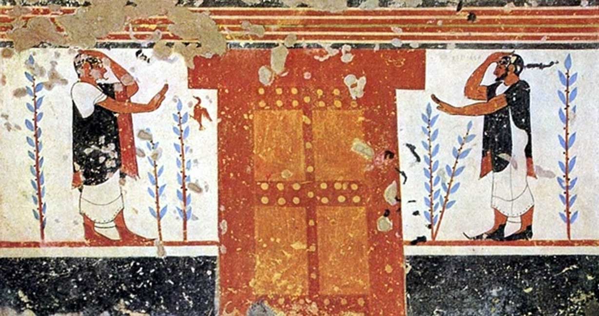 Tomb of the Augurs at Tarquinia (Public Domain)