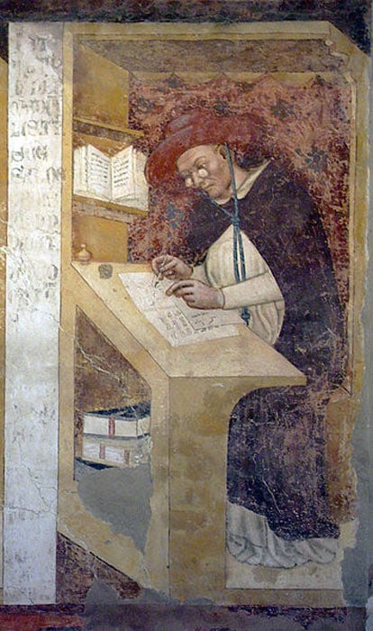 Retrato de Hugo de Saint-Cher por Tommaso da Modena, 1352. (Risorto Celebrano / CC BY-SA 3.0)