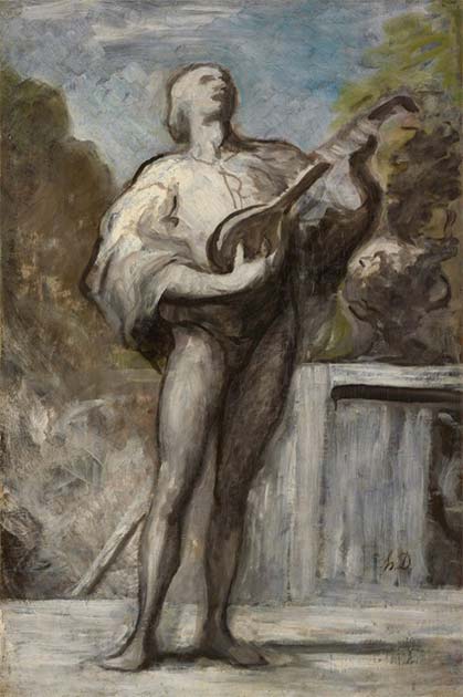 The Troubadour by Honoré Daumier, 1868. (Public domain)