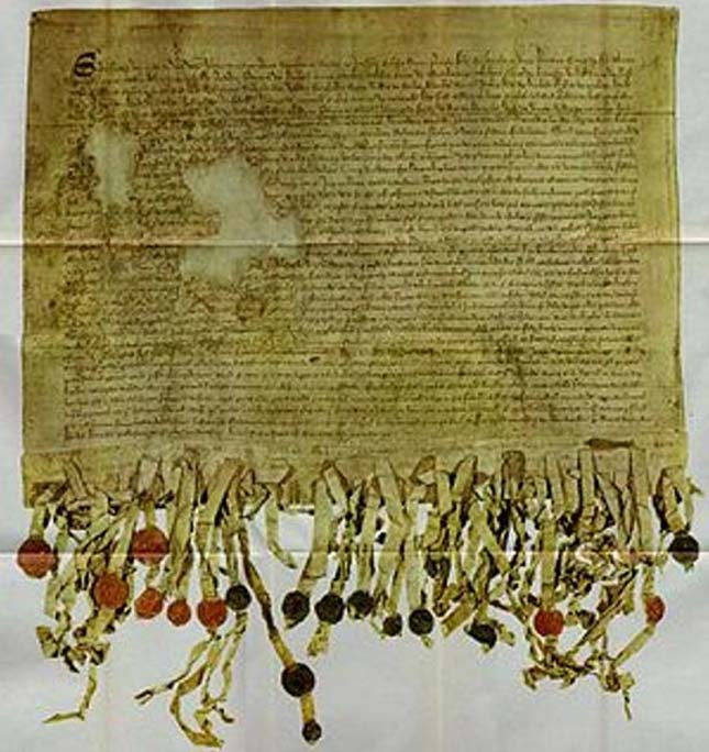 The Tyninghame Copy of the Declaration of Arbroath (1320). (Public Domain)
