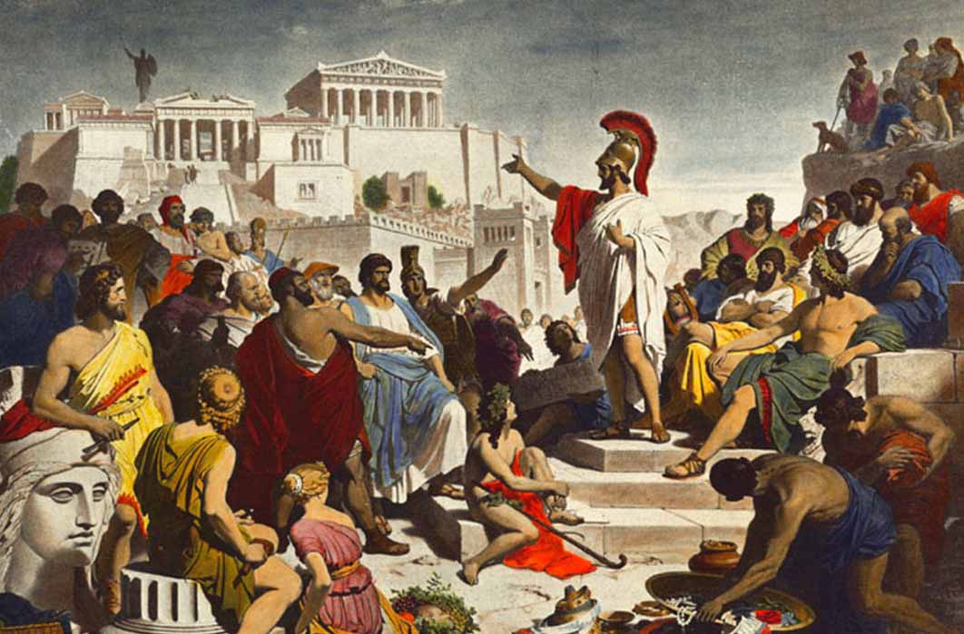 Pericles's Funeral Oration, by Philipp Foltz (1852)(Public Domain)