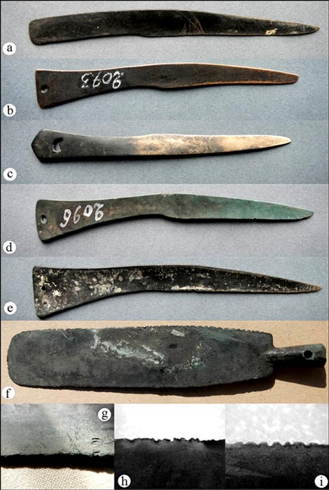 Examples of Tagar bronze knife stored in Minusinsky local history museum, which are believed to have been used in ancient surgeries