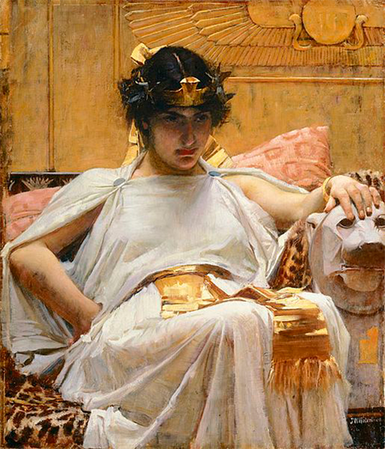 ‘Cleopatra’ (1888) by John William Waterhouse. Cleopatra, one of the most powerful ancient leaders. (Public Domain)