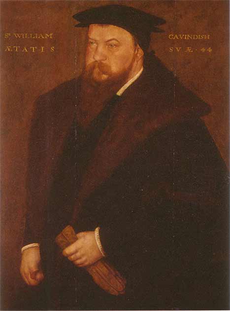 Sir William Cavendish (1505-1557), English courtier, second husband of Bess of Hardwick and ancestor of the Dukes of Devonshire. (Public domain)