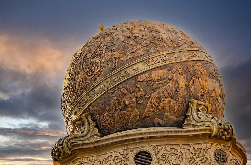Zodiac signs sphere Chernivtsi, Ukraine ( Ruslan / Adobe Stock)