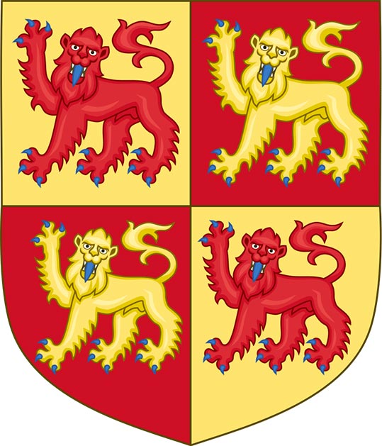 The arms of the royal house of Gwynedd were traditionally first used by Llywelyn's father. (Sodacan / CC BY-SA 3.0)