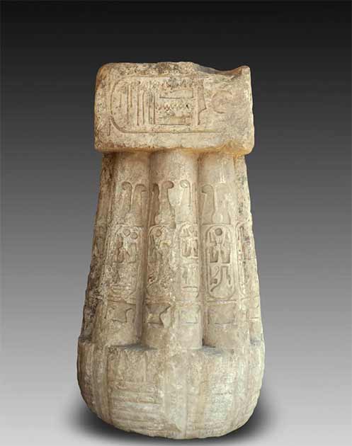 Carved stone artifact discovered during excavations from ancient Heliopolis. (Ministry of Tourism and Antiquities- Egypt)