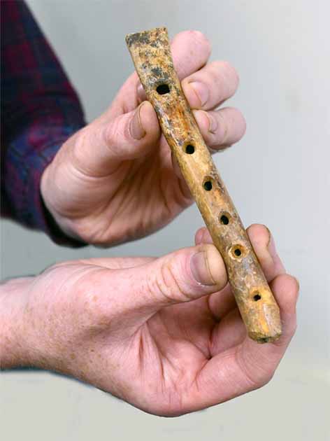 The rare bone flute discovered at the Herne Bay site in Kent. (Cotswold Archaeology)