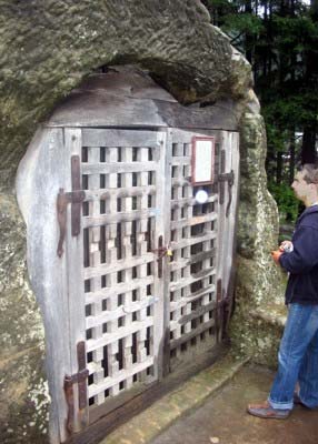 Entrance to St. Daniel’s cave. 