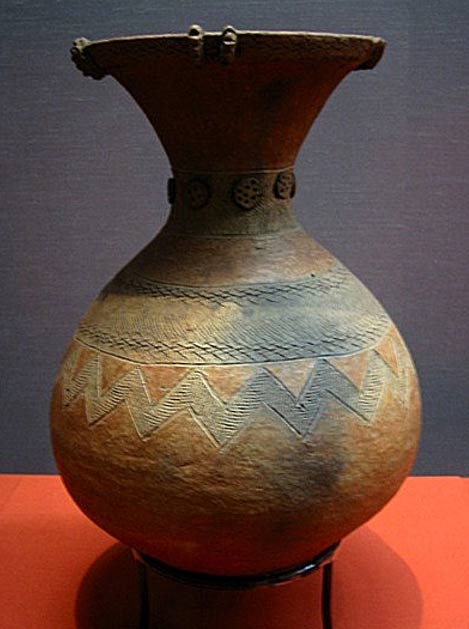 A ceramic jar from the Yayoi period. 