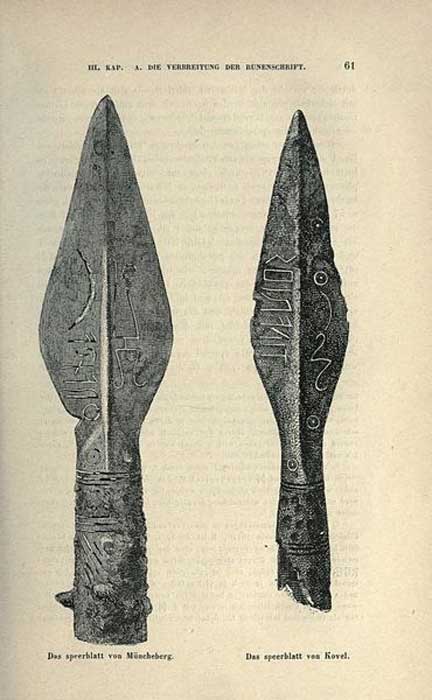 A comparison of the Müncheberg (left) and Kovel (right) spearheads.