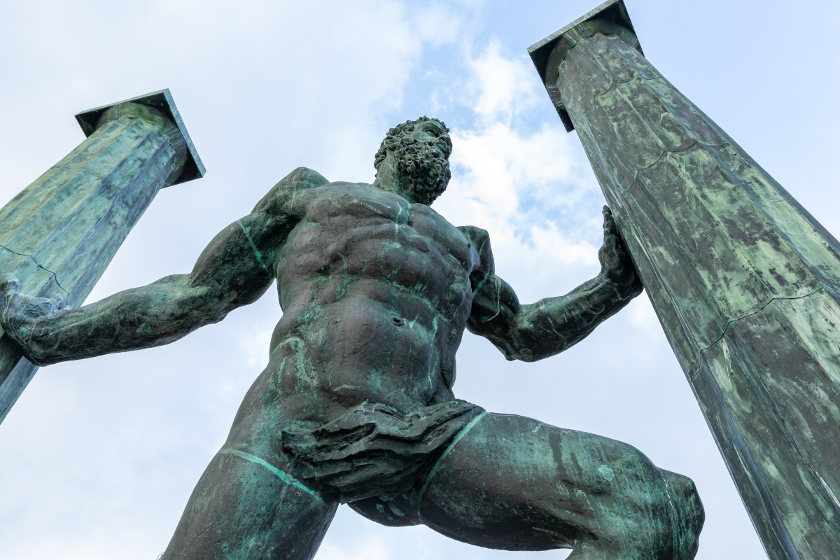 Statue of Hercules known as the Pillars of Hercules.