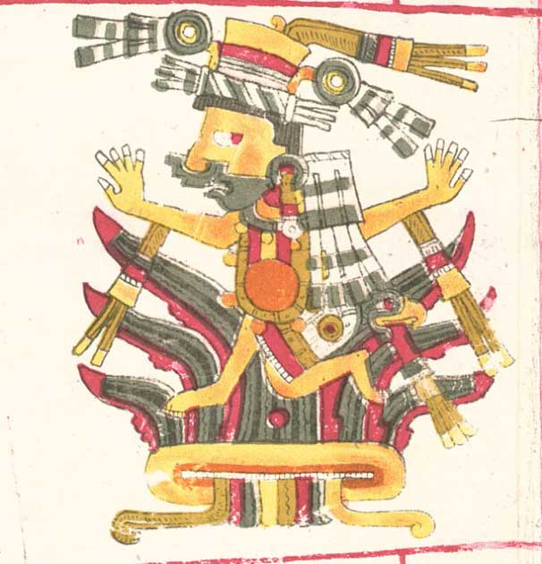 A drawing of Mayahuel, one of the deities described in the Codex Borgia.  (Public domain)