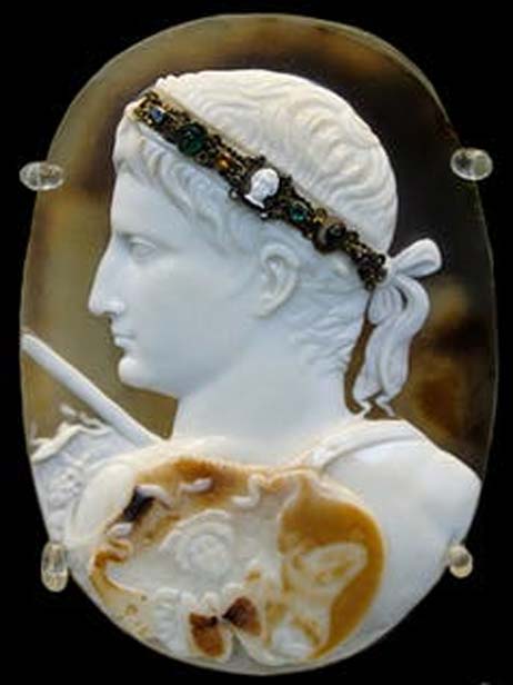 Cameo of the emperor Augustus.