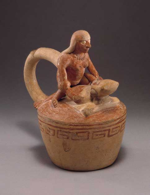 Cerámica fea que representa la cópula con la hembra tomando un papel activo. Museo Larco – Lima, Perú