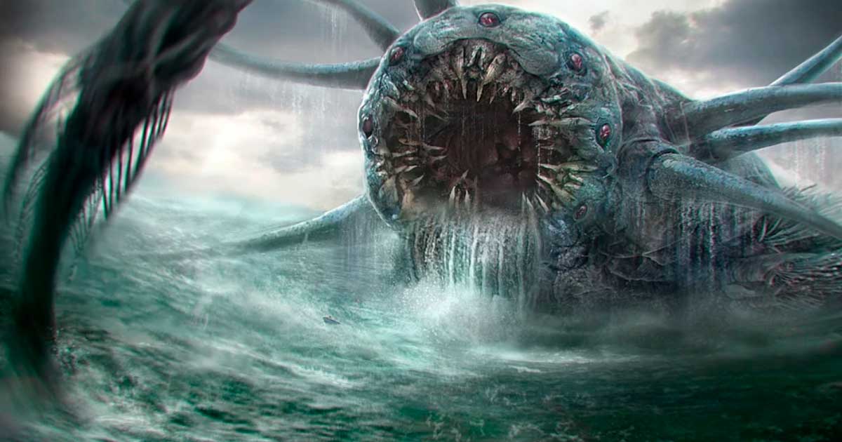 Il terrificante mostro marino Cariddi era la causa di vortici mortali nella mitologia greca.  Fonte: DaemonTheDemon / CC BY SA