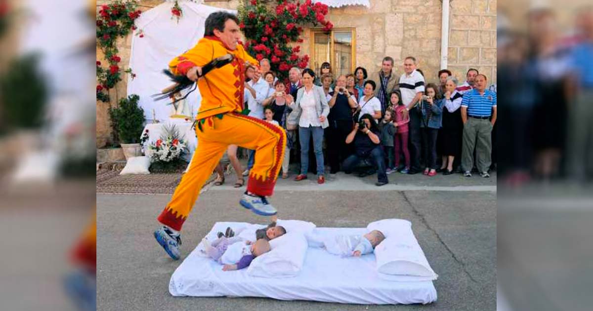 Spain's Crazy BABY JUMPING FESTIVAL (EL COLACHO) 