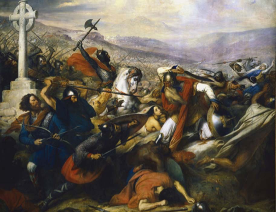 Victory over the Muslims at the Battle of Tours marked the furthest Muslim advance and enabled Frankish domination of Europe for the next century. Source: Bender235 / Public Domain.
