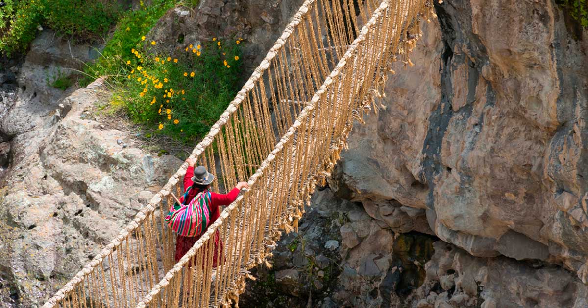 Dizzying Inca Rope Bridges Were Grass-Made Marvels of Engineering